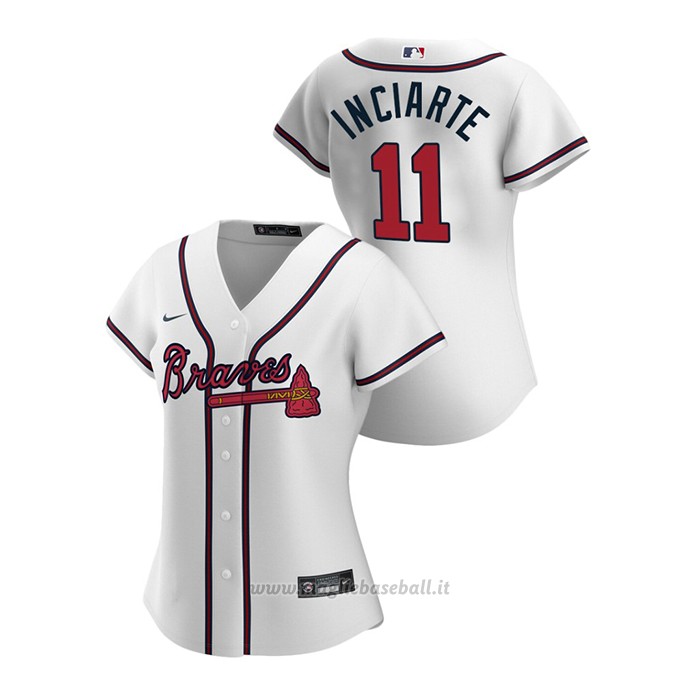 Maglia Baseball Donna Atlanta Braves Ender Inciarte 2020 Replica Primera Bianco